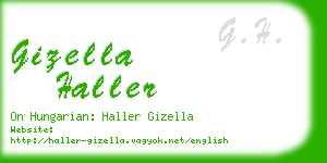 gizella haller business card